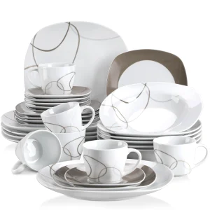 30-Piece Porcelain Ceramic
