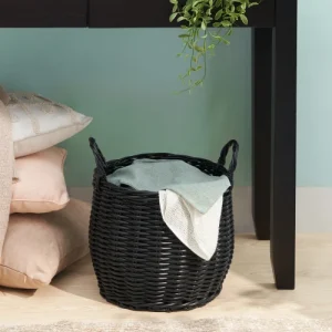 Round Resin Wicker Basket