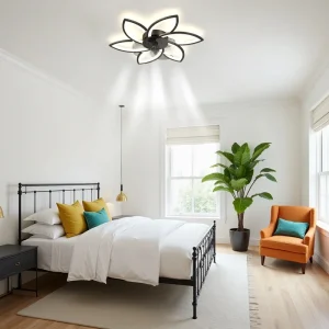 Petal-Shaped Ceiling Fan Light