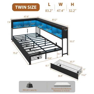 Twin Corner Bed Frame